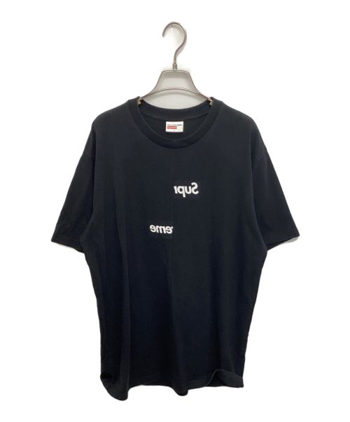 SUPREME（シュプリーム）SUPREME (シュプリーム) COMME des GARCONS SHIRT (コムデギャルソンシャツ) Split Box Logo Tee ブラック サイズ:SIZE Lの古着・服飾アイテム