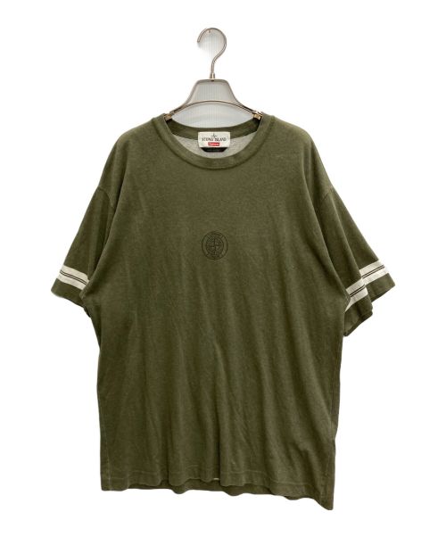 SUPREME（シュプリーム）SUPREME (シュプリーム) STONE ISLAND (ストーンアイランド) S/S Top Tee カーキ サイズ:Lの古着・服飾アイテム