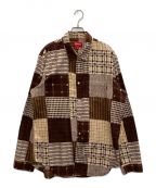 SUPREMEシュプリーム）の古着「PRINTED PATCHWORK FLANNEL SHIRT/パッチワークシャツ」｜ブラウン