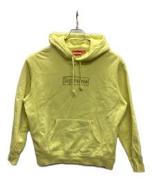 SUPREME（シュプリーム）の古着「KAWS Chalk box logo hooded sweatshirt」｜イエロー