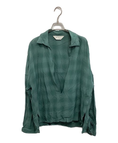 ANCELLM（アンセルム）ANCELLM (アンセルム) OMBRE CHECK PULLOVER SHIRT グリーン サイズ:2の古着・服飾アイテム