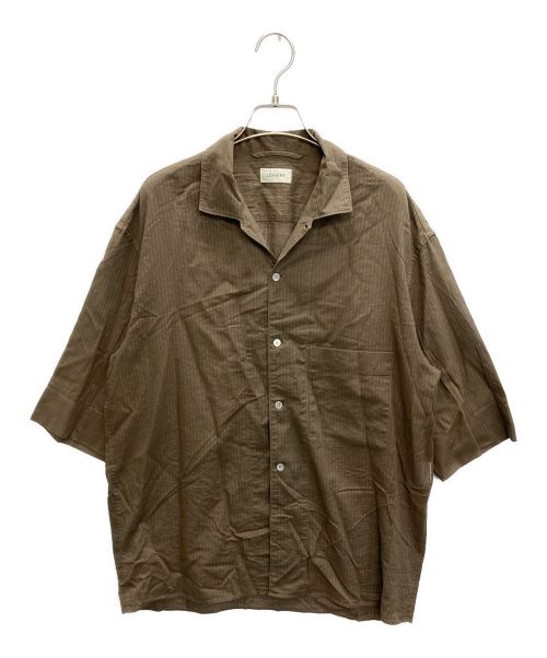 LEMAIRE（ルメール）LEMAIRE (ルメール) S/Sコンパーチブルカラーシャツ ブラウン サイズ:SIZE 46の古着・服飾アイテム