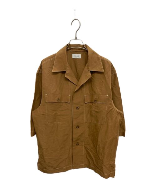 LEMAIRE（ルメール）LEMAIRE (ルメール) ステッチオーバーサイズシャツ ブラウン サイズ:SIZE 46の古着・服飾アイテム