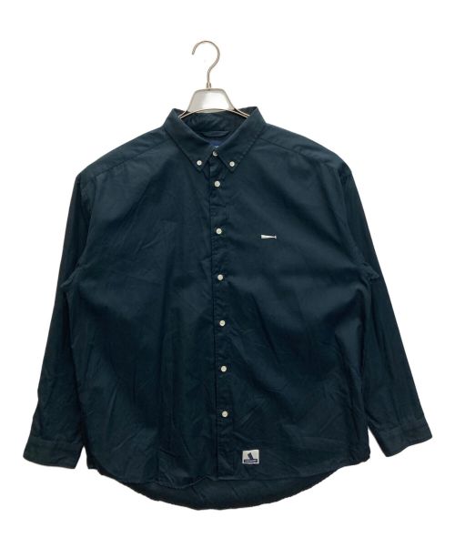 DESCENDANT（ディセンダント）DESCENDANT (ディセンダント) オーバーサイズボタンダウンシャツ ネイビー サイズ:SIZE 3の古着・服飾アイテム