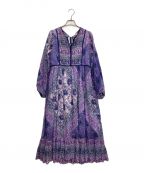 ne quittez pasヌキテパ）の古着「Ethnic Prt Frilled Dress」｜パープル