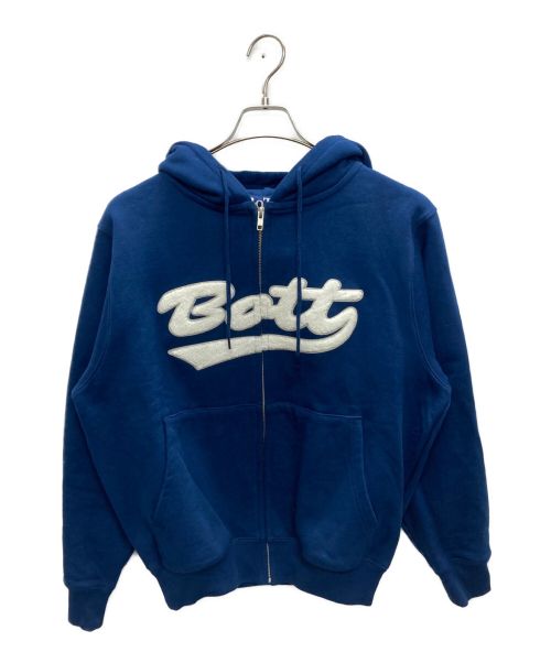 BoTT（ボット）BoTT (ボット) Script Logo Zip Hoodie ブルー サイズ:Ｍの古着・服飾アイテム