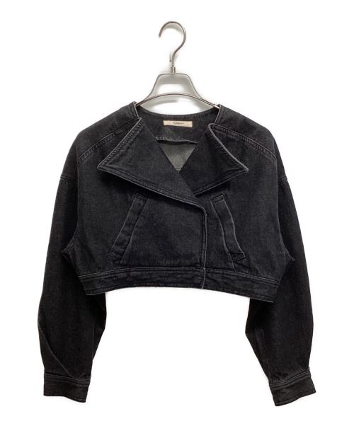 MISTREASS（ミストレアス）MISTREASS (ミストレアス) Oval Form Crop Denim Jacket ブラック サイズ:フリーの古着・服飾アイテム