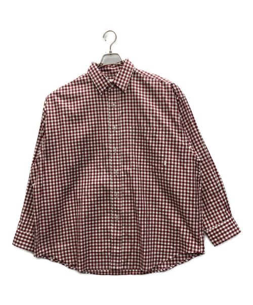 ROTOL（ロトル）ROTOL (ロトル) BASIC SHIRT/ベーシックシャツ レッド×ホワイト サイズ:2の古着・服飾アイテム