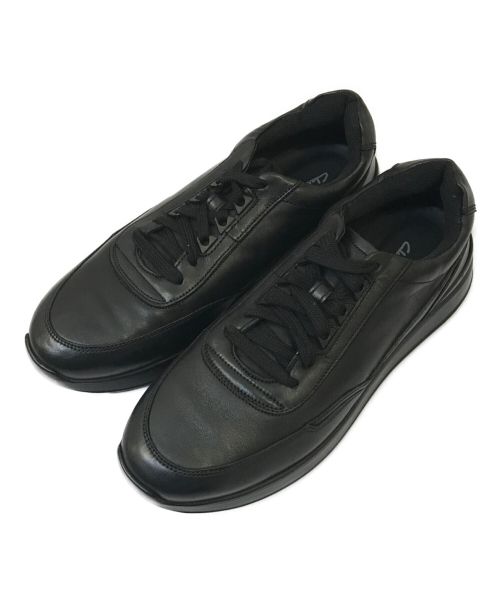 CLARKS（クラークス）CLARKS (クラークス) RACELITE LACEレザースニーカー ブラック サイズ:26.5cmの古着・服飾アイテム