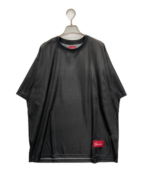 SUPREME（シュプリーム）SUPREME (シュプリーム) Gradient Mesh Stripe Jersey ブラック サイズ:XLの古着・服飾アイテム