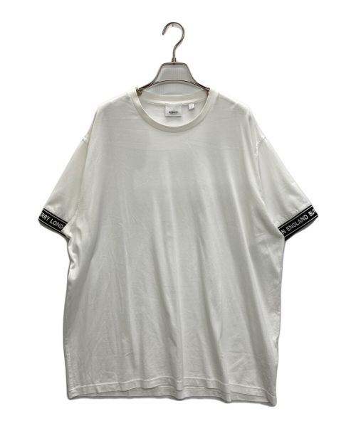 BURBERRY（バーバリー）BURBERRY (バーバリー) 「TESLOW」 アームロゴTシャツ ホワイト サイズ:SIZE Lの古着・服飾アイテム