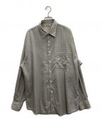 AURALEEオーラリー）の古着「SUPER LIGHT WOOL CHECK SHIRTS」｜ベージュ