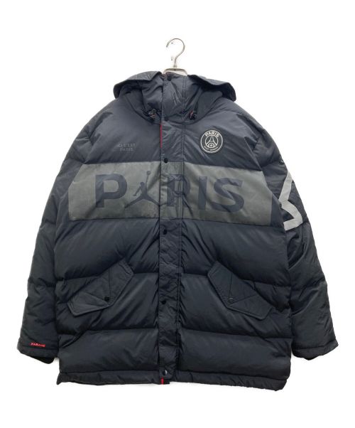 NIKE（ナイキ）NIKE (ナイキ) Paris Saint-Germain (パリ・サン＝ジェルマン) NIKE JORDAN×PSG JORDAN DOWN PARKA（ナイキジョーダン×パリサンジェルマンダウンパーカー） ブラック サイズ:XLの古着・服飾アイテム