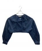 MISTREASSミストレアス）の古着「Oval Form Crop Denim Jacket」｜インディゴ