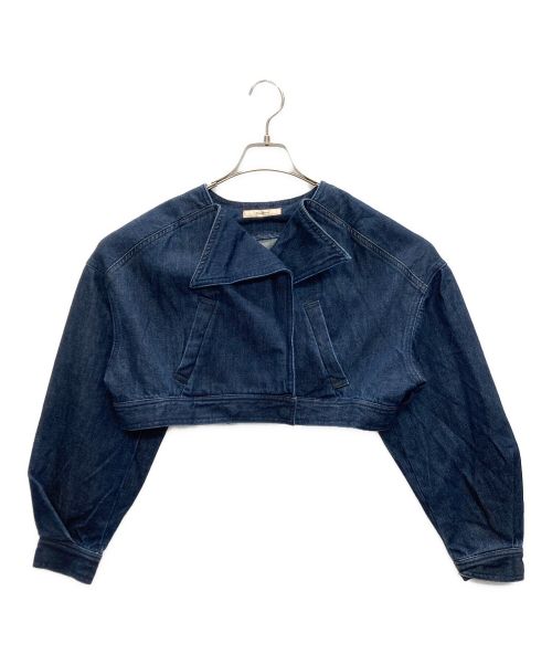 MISTREASS（ミストレアス）MISTREASS (ミストレアス) Oval Form Crop Denim Jacket インディゴ サイズ:SIZE Freeの古着・服飾アイテム