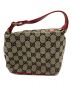 GUCCI (グッチ) GGキャンバスポーチ ベージュ×レッド：15800円