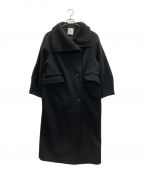 CLANEクラネ）の古着「UP NECK OVER DOUBLE COAT」｜ブラック