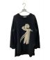 Yohji Yamamoto pour homme（ヨウジヤマモト プールオム）の古着「Girl Pattern Intersia Pullover Knit」｜ブラック