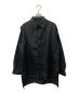 Y's（ワイズ）の古着「COTTON BROADCLOTH DECONSTRUCTED SLEEVE DETAIL SHIRT」｜ブラック