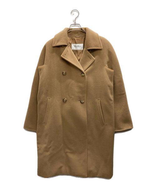 MaxMara（マックスマーラ）MaxMara (マックスマーラ) ウールカシミヤダブルコート ベージュ サイズ:38の古着・服飾アイテム