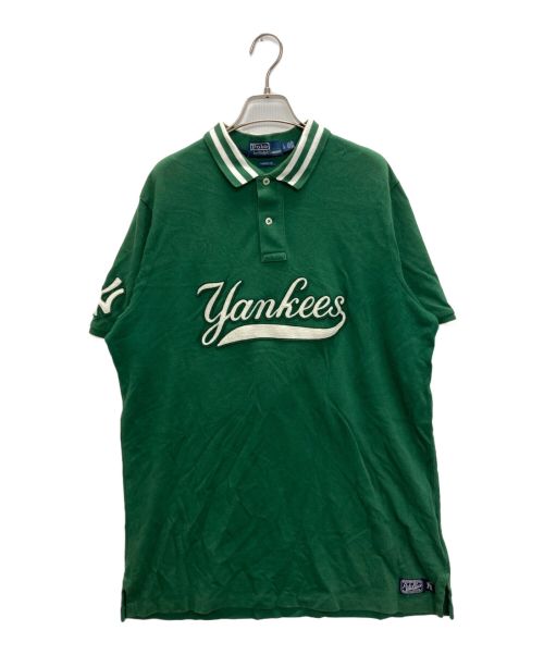 POLO RALPH LAUREN（ポロ・ラルフローレン）POLO RALPH LAUREN (ポロ・ラルフローレン) NY YANKEES POLO SHIRT グリーン サイズ:SIZE Lの古着・服飾アイテム