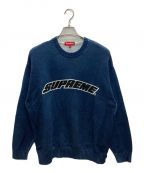 SUPREMEシュプリーム）の古着「Printed Washed Sweater(プリンティド ウォッシュト セーター)」｜ブルー