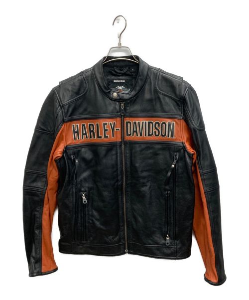 HARLEY-DAVIDSON（ハーレーダビッドソン）HARLEY-DAVIDSON (ハーレーダビッドソン) Classic Riding Leather Jacket(クラシックライディングレザージャケット) ブラック サイズ:Mの古着・服飾アイテム