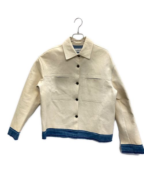 GOLDEN GOOSE DELUXE BRAND（ゴールデングースデラックスブランド）GOLDEN GOOSE DELUXE BRAND (ゴールデングースデラックスブランド) レザージャケット ベージュ サイズ:SIZE Sの古着・服飾アイテム