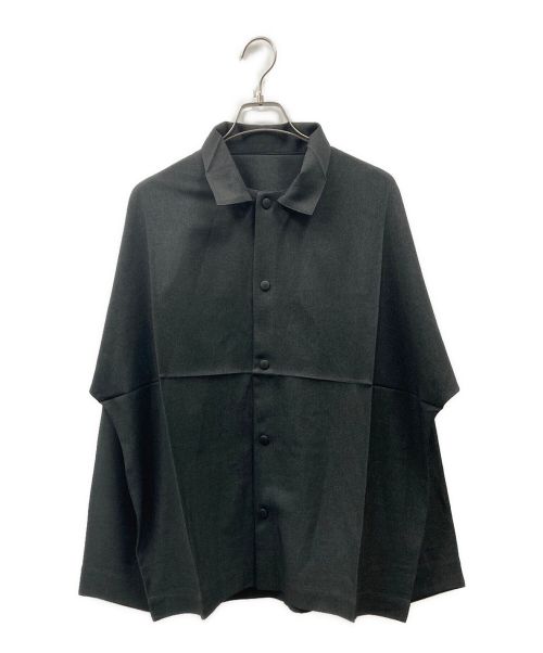 ISSEY MIYAKE MEN（イッセイミヤケメン）ISSEY MIYAKE MEN (イッセイミヤケメン) WOOL LIKE COMPACT SHIRT(ウールライクコンパクトシャツ) グレー サイズ:3の古着・服飾アイテム