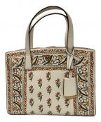 TORY BURCHトリーバーチ）の古着「Walker Printed Leather Satchel Shoulder Bag」｜ベージュ