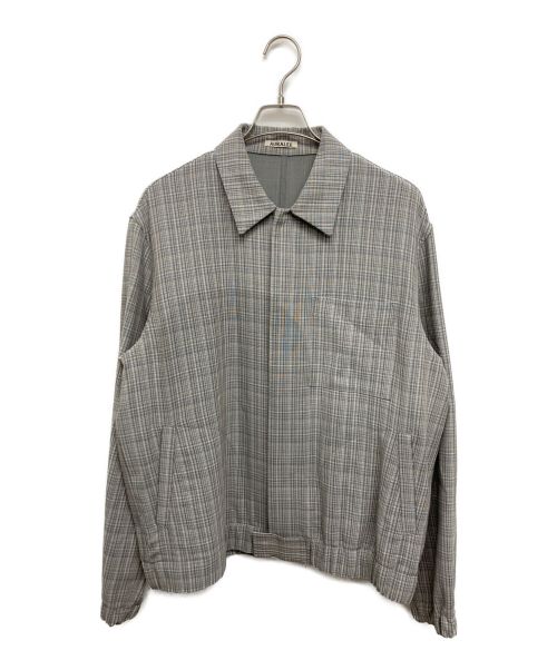 AURALEE（オーラリー）AURALEE (オーラリー) HARD TWIST WOOL DOUBLE FACE CHECK BLOUZON グレー サイズ:SIZE 4の古着・服飾アイテム