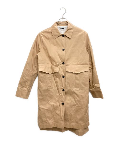 JIL SANDER NAVY（ジルサンダー ネイビー）JIL SANDER NAVY (ジルサンダー ネイビー) アウトポケットステンカラーコート ベージュ サイズ:36の古着・服飾アイテム