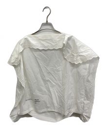 MM6 Maison Margiela（エムエムシックス メゾンマルジェラ）の古着「レース スリーブレス シャツ」｜ホワイト