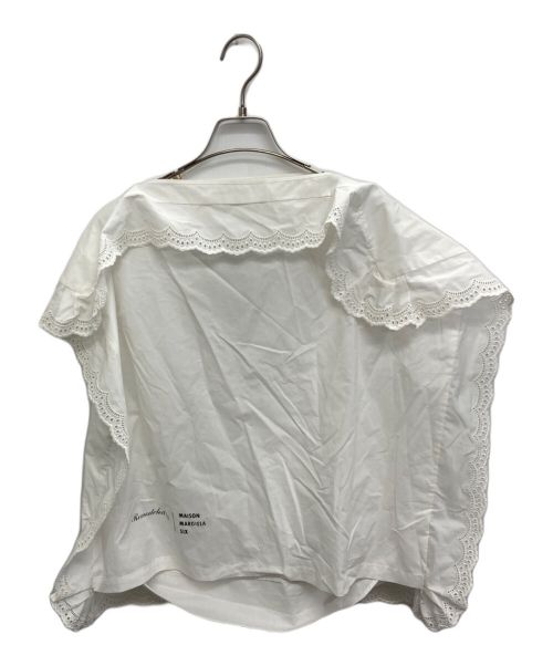 MM6 Maison Margiela（エムエムシックス メゾンマルジェラ）MM6 Maison Margiela (エムエムシックス メゾンマルジェラ) レース スリーブレス シャツ ホワイト サイズ:SIZE 36の古着・服飾アイテム