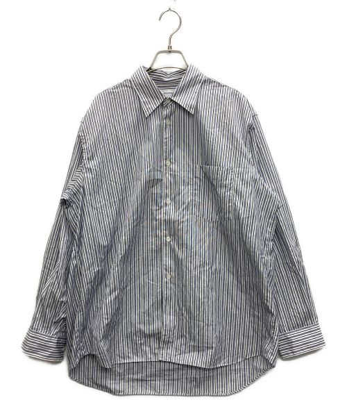 COMME des GARCONS SHIRT（コムデギャルソンシャツ）COMME des GARCONS SHIRT (コムデギャルソンシャツ) コットンポプリンストライプレギュラーカラーシャツ ブルー×ホワイト サイズ:Mの古着・服飾アイテム