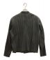 HOMME PLISSE ISSEY MIYAKE (オムプリッセ イッセイ ミヤケ) SOLID PLEATSノーカラージャケット グレー サイズ:SIZE 3：43000円