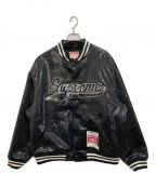 SUPREME×MITCHELL & NESSシュプリーム×ミッチェルアンドネス）の古着「23SS Sequin Varsity Jacket/スパンコールバ―シティージャケット　」｜ブラック