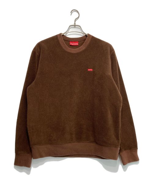 SUPREME（シュプリーム）Supreme (シュプリーム) Polartec Small Box Crewneck ブラウン サイズ:Mの古着・服飾アイテム