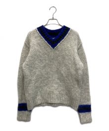 stussy（ステューシー）の古着「Mohair Tennis V Neck Sweater」｜グレー