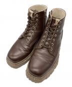 MIHARA YASUHIROミハラヤスヒロ）の古着「Vintage-like Sole Synthetic Leather Boots」｜ブラウン