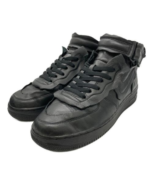 NIKE（ナイキ）NIKE (ナイキ) COMME des GARCONS (コムデギャルソン) NIKE AIR FORCE 1 MID ブラック サイズ:26cmの古着・服飾アイテム