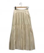 HER LIP TOハーリップトゥ）の古着「High-Waist Tiered Long Skirt」｜ベージュ