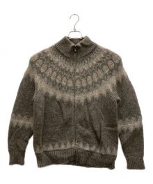 BATONER（バトナ―）の古着「MOHAIR NORDIC DRIVERS KNIT」｜ブラウン