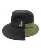 J.W.ANDERSONジェイダブリューアンダーソン）の古着「asymmetric bucket hat/アシンメトリー バケットハット」｜ブラック×カーキ