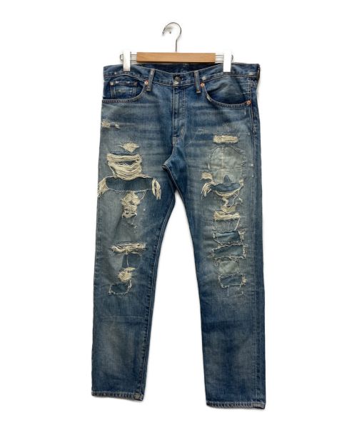 Denim & Supply Ralph Lauren（デニム＆サプライ ラルフローレン）Denim & Supply Ralph Lauren (デニム＆サプライ ラルフローレン) リペア加工デニムパンツ インディゴ サイズ:29の古着・服飾アイテム