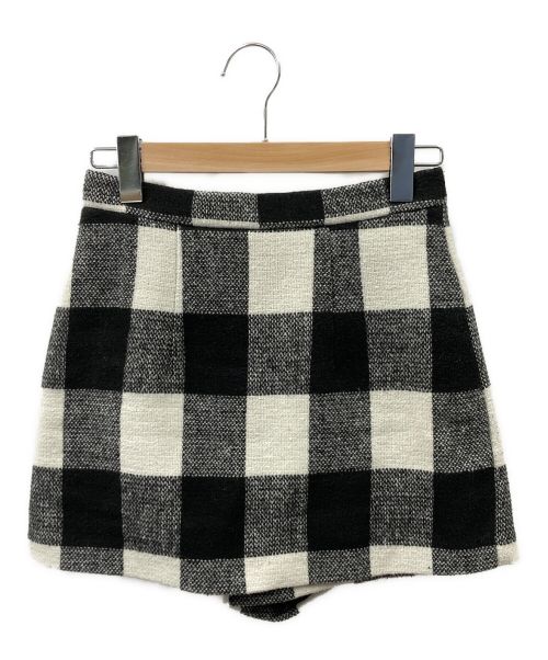 HER LIP TO（ハーリップトゥ）HER LIP TO (ハーリップトゥ) Etoile Block Check Skort ブラック×ホワイト サイズ:Sの古着・服飾アイテム