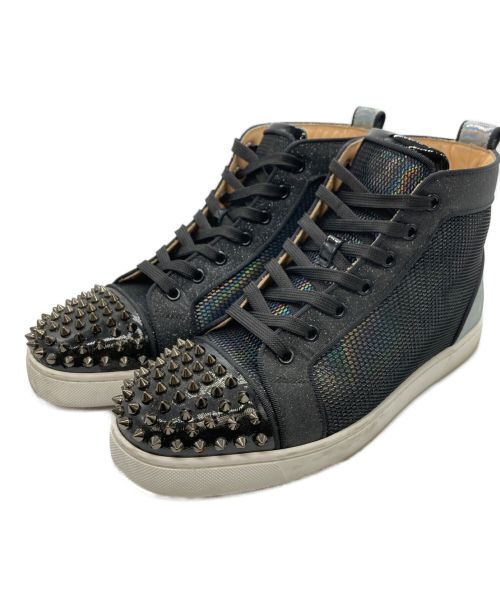 Christian Louboutin（クリスチャン・ルブタン）Christian Louboutin (クリスチャン・ルブタン) スパイクスタッズハイカットスニーカー ブラック サイズ:40 1/2の古着・服飾アイテム