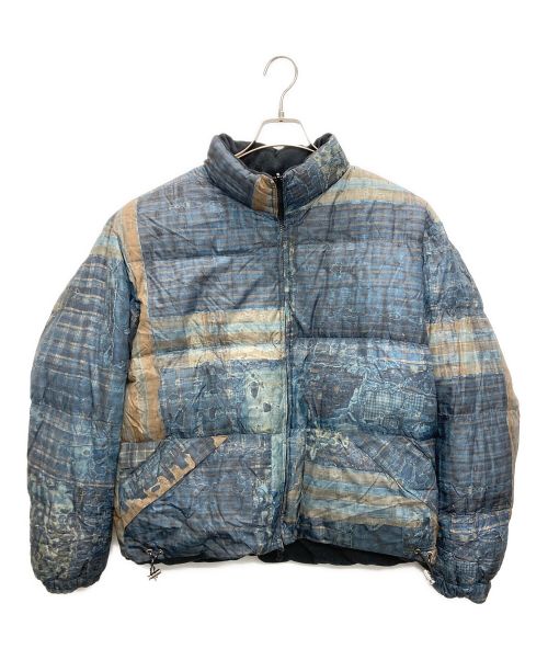 TTT MSW（ティー）TTT MSW (ティー) Down Jacket ネイビー×ブラウン サイズ:SIZE Lの古着・服飾アイテム