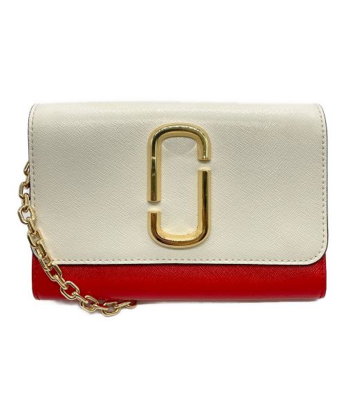 MARC JACOBS（マークジェイコブス）MARC JACOBS (マーク ジェイコブス) SNAPSHOT WALLET ON CHAIN ホワイトの古着・服飾アイテム