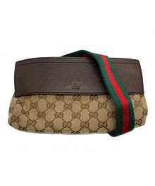 GUCCI（グッチ）の古着「シェリーラインGGキャンバスボディバッグ」｜ベージュ